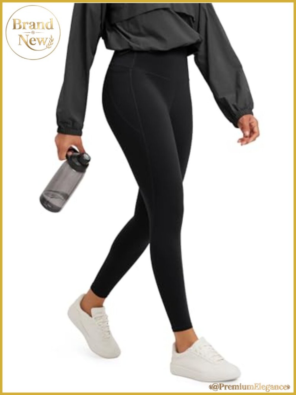 Tummy Control 7/8 Compression Leggings High Waist Workout Yoga Pants Pockets